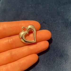Y2K Silver Heart Necklace Pendant